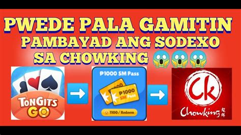 HOW TO USE SODEXO ON TONGITS GO .